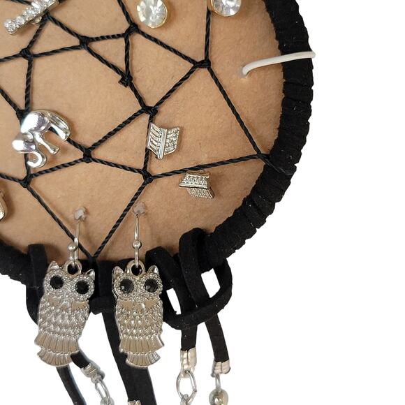Charlotte Dreamcatcher Earring Set 5 Studs + Owl Dangles Boho Festival NWT - Picture 7 of 11